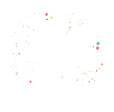 Confettis, étoiles de toutes les couleurs
