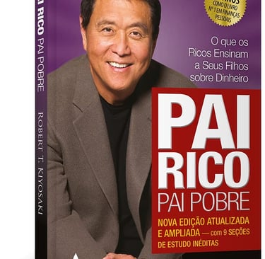 Capa do livro Pai Rico Pai Pobre, de Robert T. Kiyosaki.