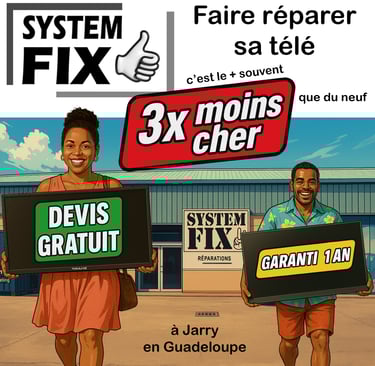 Réparation télé téléviseur télévision en Guadeloupe