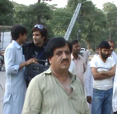 Film Writer & Director Saleem Murad , and Film Editor Naghman Saleem on Movie Kafra Set