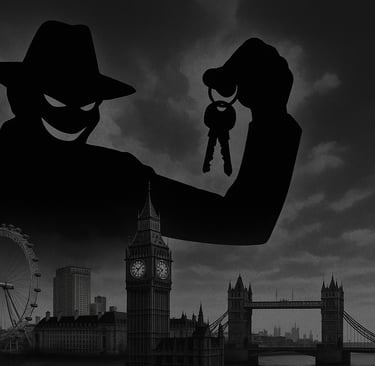 a man in a hat and a mask on a city street