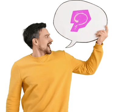 Hombre con interrogación