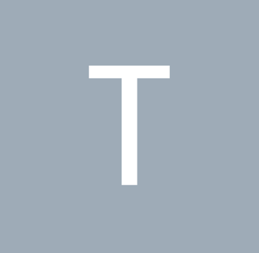 A grey square with the initials "T" written on it