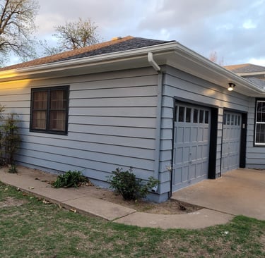 freshly painted house