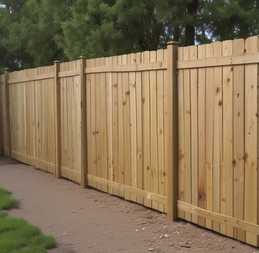 6ft privacy fence made of pressure-treated pine