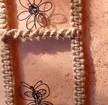 fleurs animaux macramé