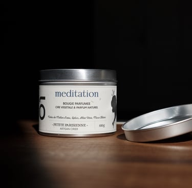 a natural soy candle of meditation