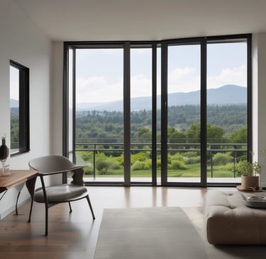 Multiple metal pipes are mounted along a textured concrete wall. The pipes vary in size and are arranged both vertically and horizontally, connected by clamps and a junction box.