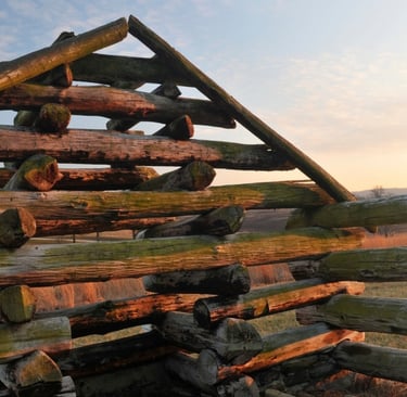 log cabin frame that was never finished