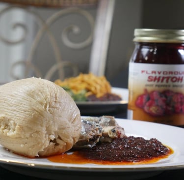 Ghanaian dish, kenkey with shito