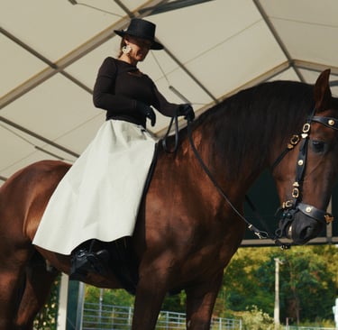 grey winter horse riding skirt chapskirt by equimovex