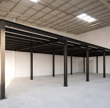 Steel mezzanine and staircase fabrication at World Wide Gold Refinery UAQ Free Zone