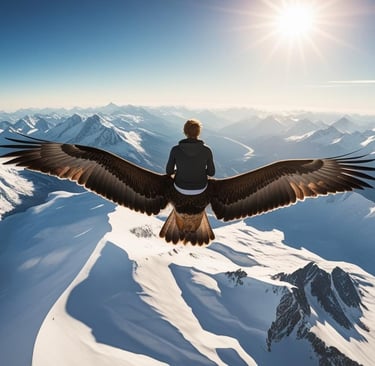 aigle envol prise de hauteur montagne vie conseils courage vol prise de recul revoir priorites