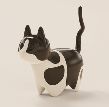 cat design 3d render