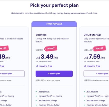 a pricing sheet with pricing options for a product