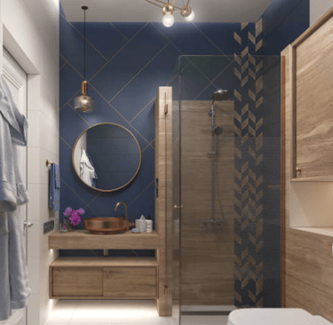 Proposition d'inspiration de couleurs tendances pour une salle de bain pour un client sur Toulouse