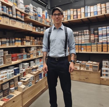 A man celebrating a sales achievement.