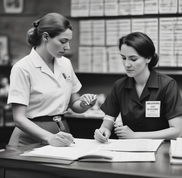 A tranquil waiting area with comfortable seating and calming artwork.