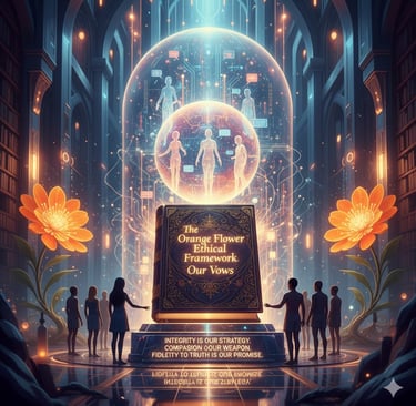 orange flower framework