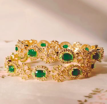 Premium designer AD bangles from Amira Jewels