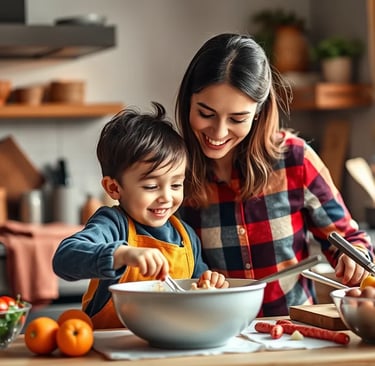 Parent et enfant partageant un moment de complicité, illustrant un style éducatif équilibré entre bienveillance et cadre.