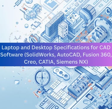 Laptop and Desktop Specifications for CAD Software (SolidWorks, AutoCAD, Fusion 360, Creo, CATIA