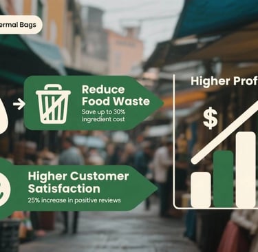 Infographic on how investing in quality thermal bags increases profitability for small food business