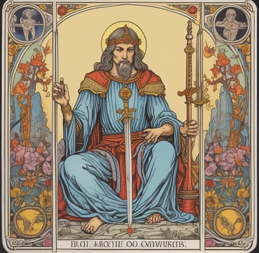 Ace of clubs is displayed on a colorful backdrop.