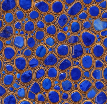 blue and brown abstract painting