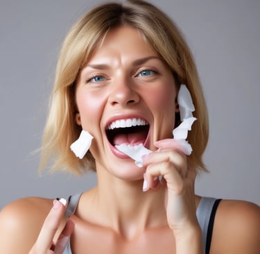 a woman drinking a glass of water on a couch