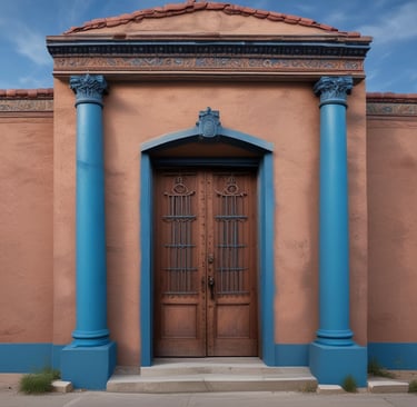 A building with a sign for a rest room and a sign for a rest room