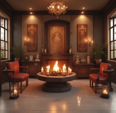 incense on brown vases