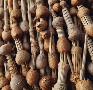 person holding green and brown ball