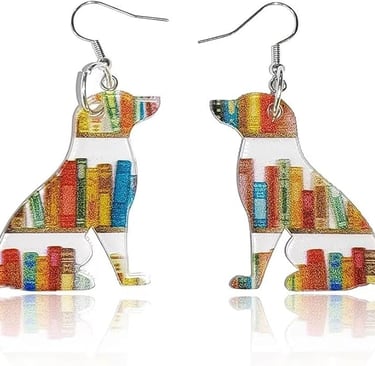 Dog and Book Lover Earrings