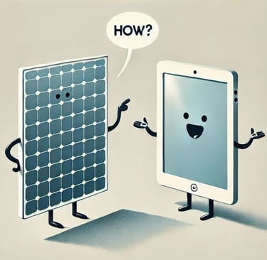 a cell phone with a solar paneled on it