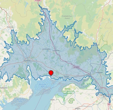 30 minute traveltime