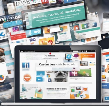 assorted-color social media signage
