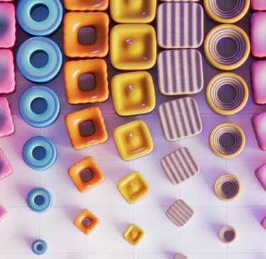 GORIGO presents  a variety of colorful plastic beads and buttons