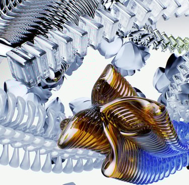 GORIGO presents  a glass sculpture of a fish with a fish on it