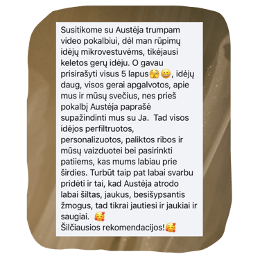 švenčių draugės atsiliepimas apie organizuotą vestuvių šventę