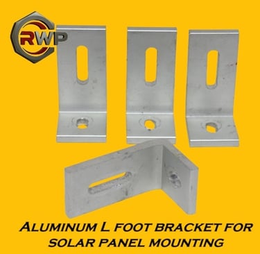 Aluminium L foot bracket for solar panel mounting