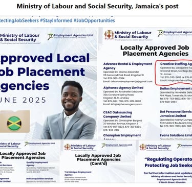 Approved Job placement agency in Jamaica.