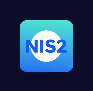 NIS2 directive icon for cybersecurity compliance and network security standards.
