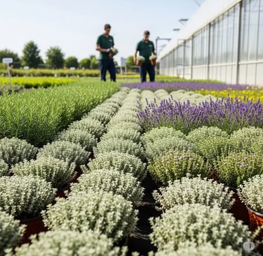 Arómaticas en vivero, listas para otro jardín