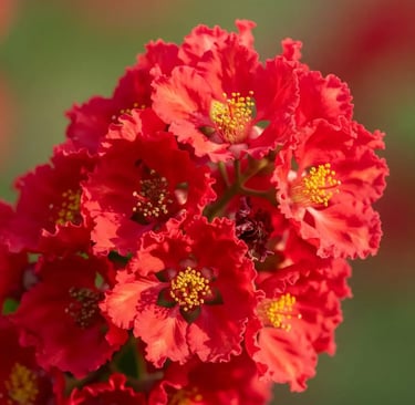 For de Lagerstroemia indica Dynamite vibrante color rojo