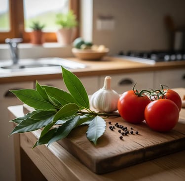 Laurel en la cocina, indispensable