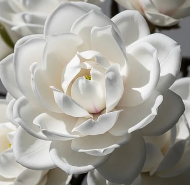 flor doble blanco puro de magnolia