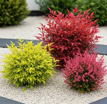 Colorido durante todo el año con las variedades de Nandina doméstica