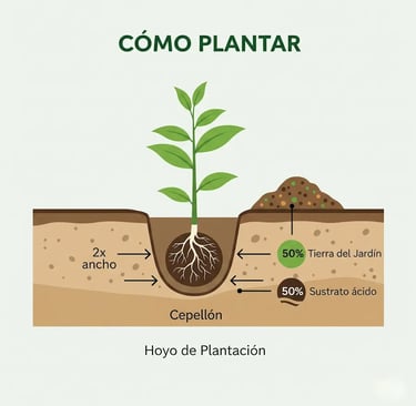 La realización del hoyo de plantación una tarea importantísima