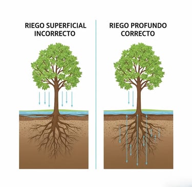 La forma correcta de regar nuestro ejemplar recientemente plantado